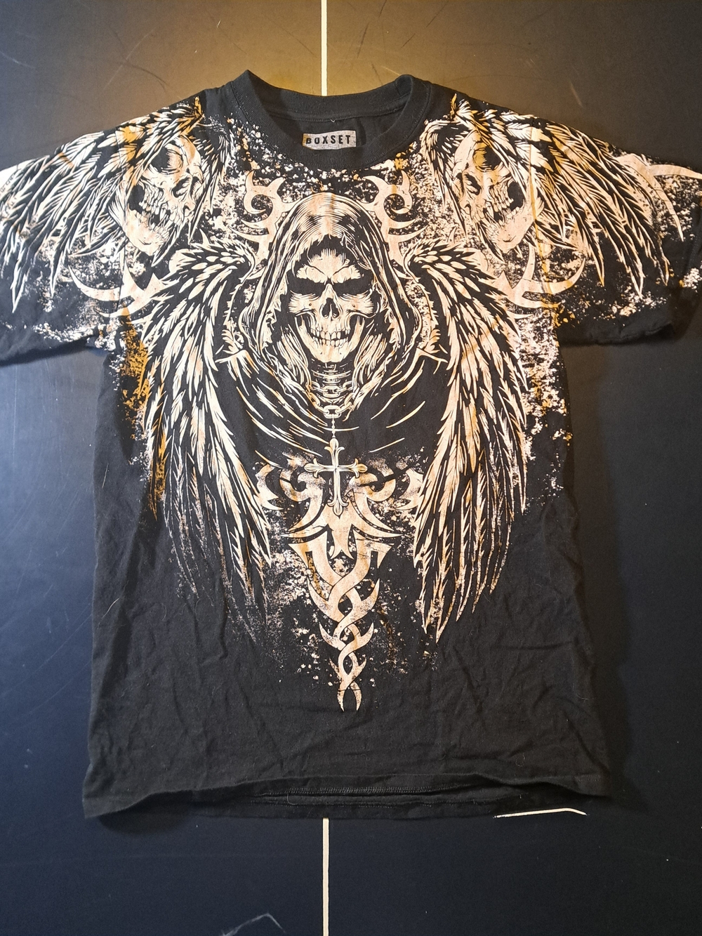 Affliction Black Short-Sleeve Skull & Wing Graphic Tee